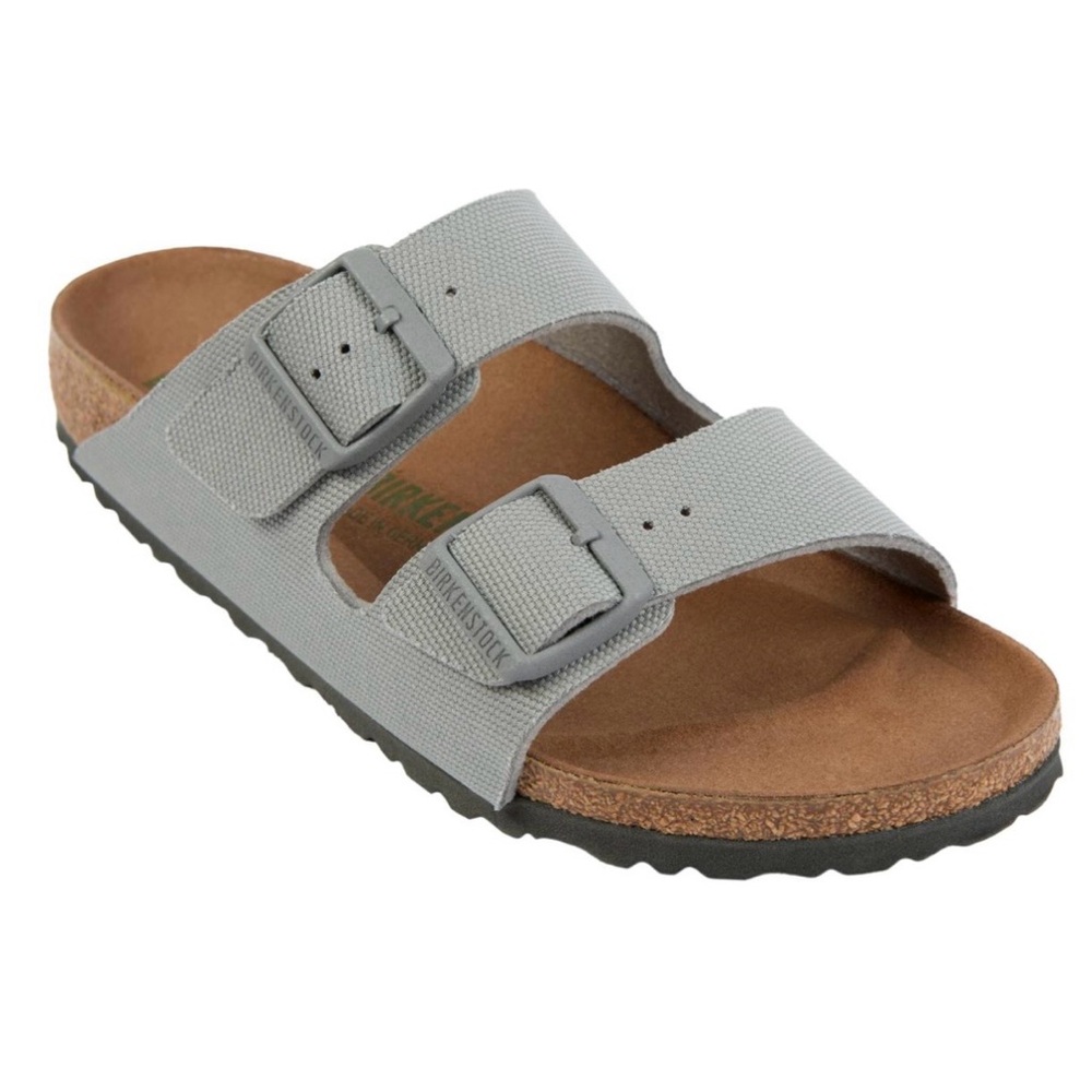Unisex Birkenstock Gray Arizona Canvas Sandal 2 strap Women